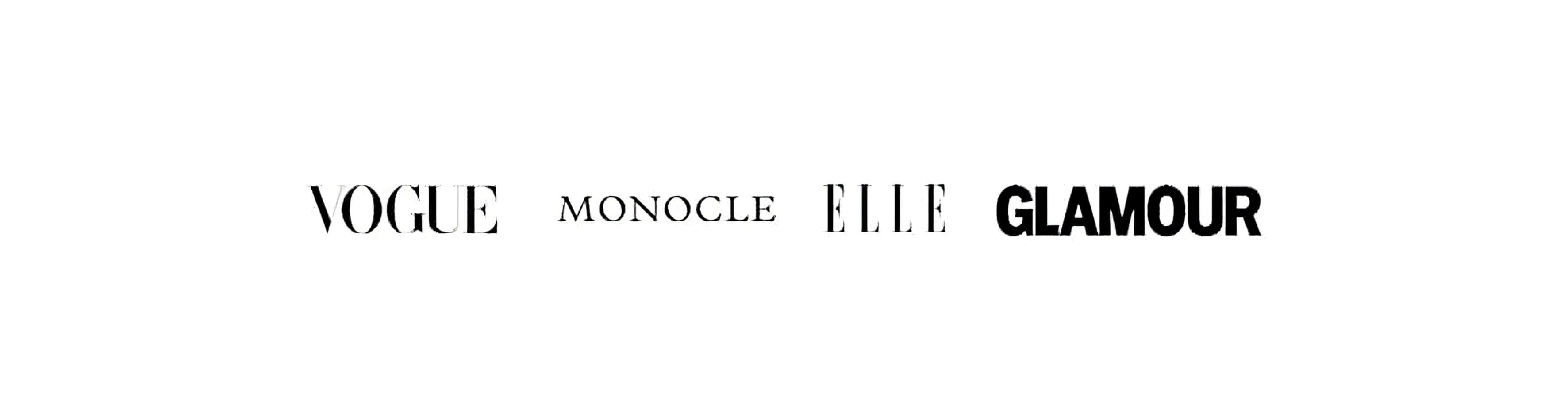 Vogue, Monocle, Elle, and Glamour Logos - Leading Fashion Magazines